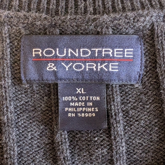 Roundtree & Yorke gray sweater vest xl - Picture 3 of 4
